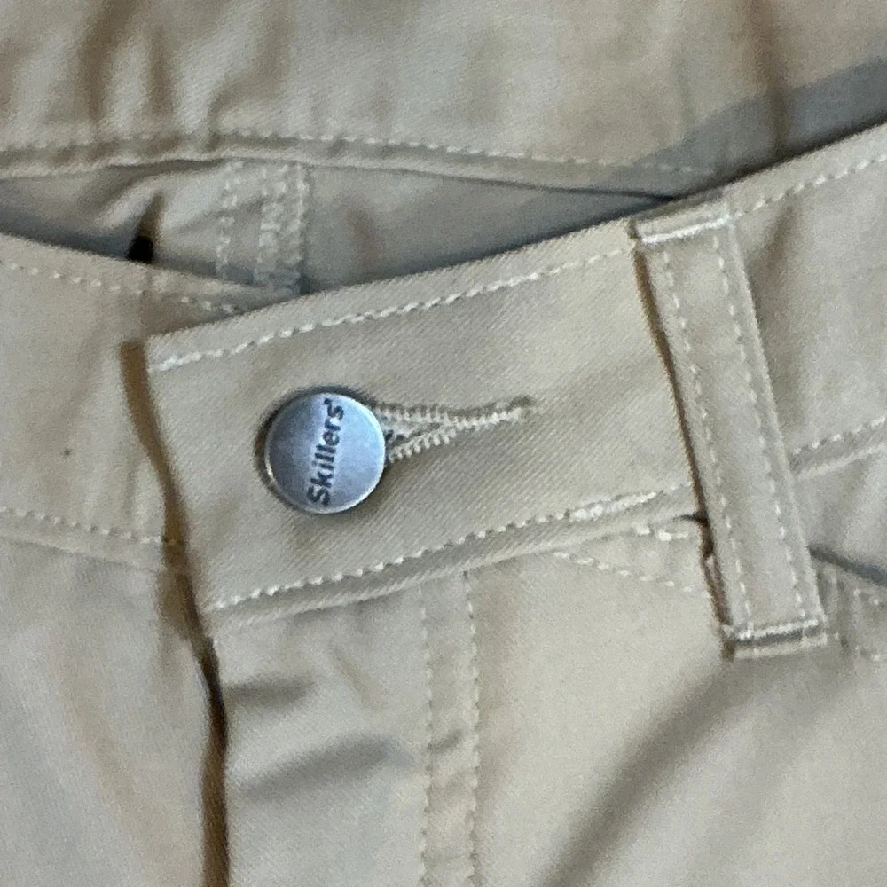 Skillers Workwear Khaki Cargo Snap Pockets Brown Knee Pad Slots Size‎ 30/28 NWT